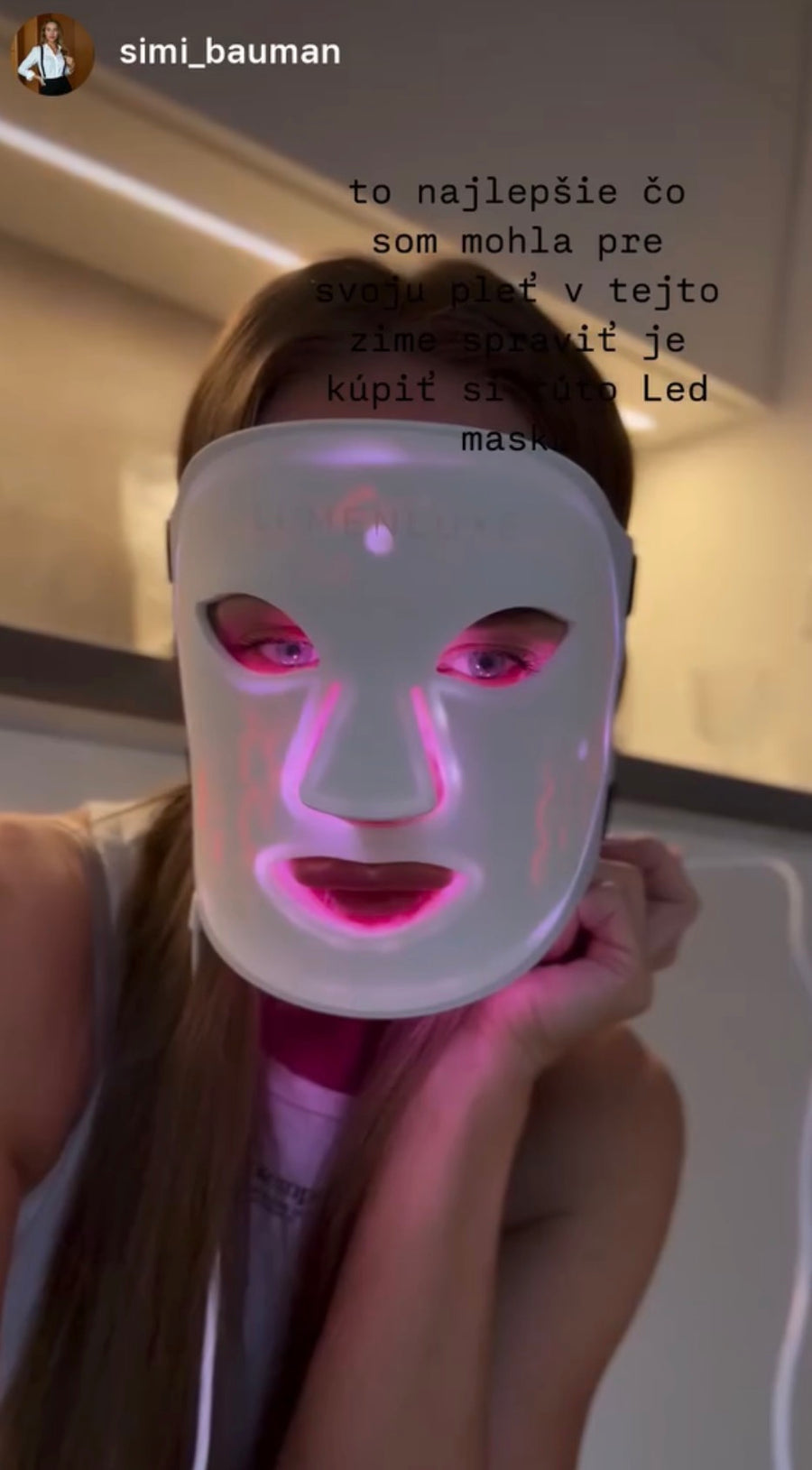 LumenLuxe LED arcmaszk – vásárlói fotó