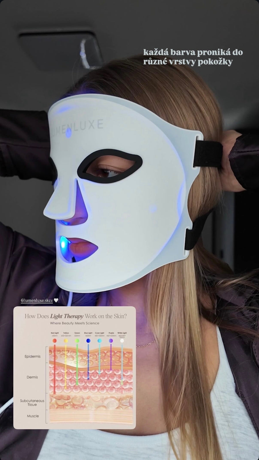 LumenLuxe LED arcmaszk – vásárlói fotó